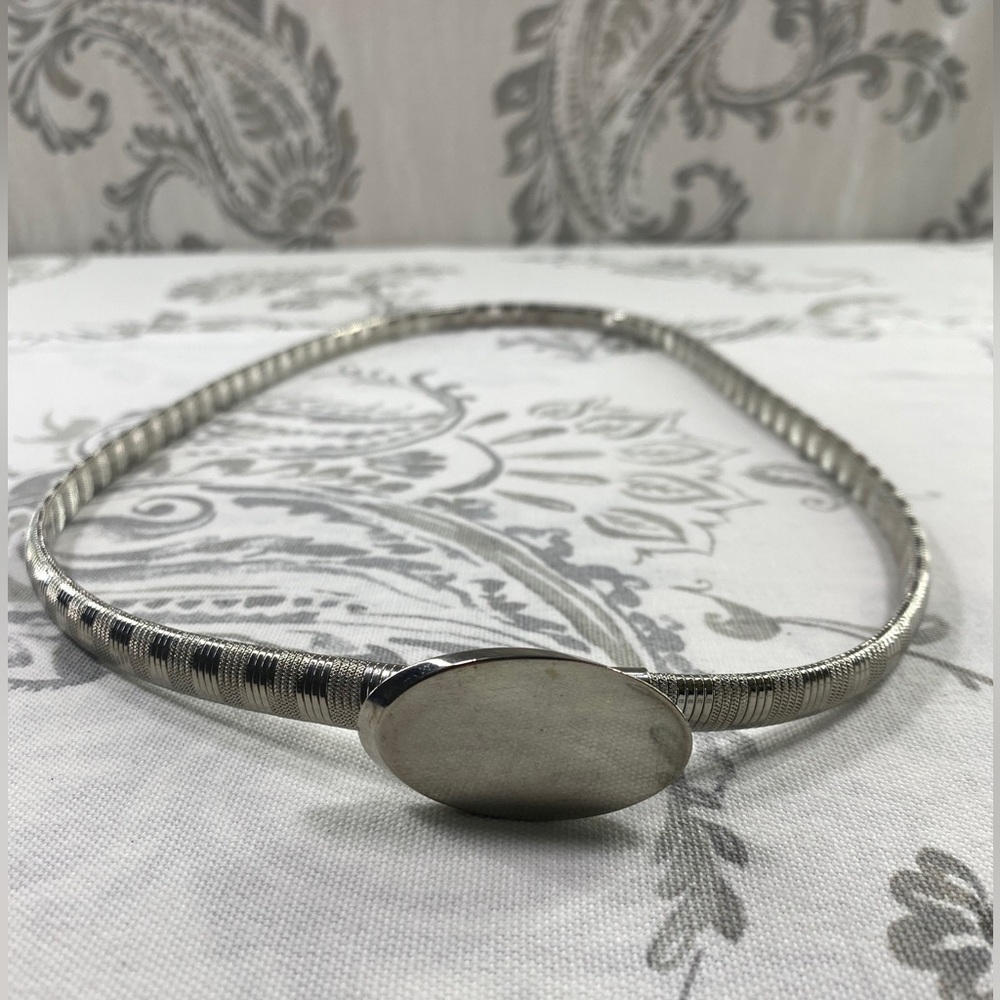 Vintage Silver Tone Belt‎ 34 To 42" Long